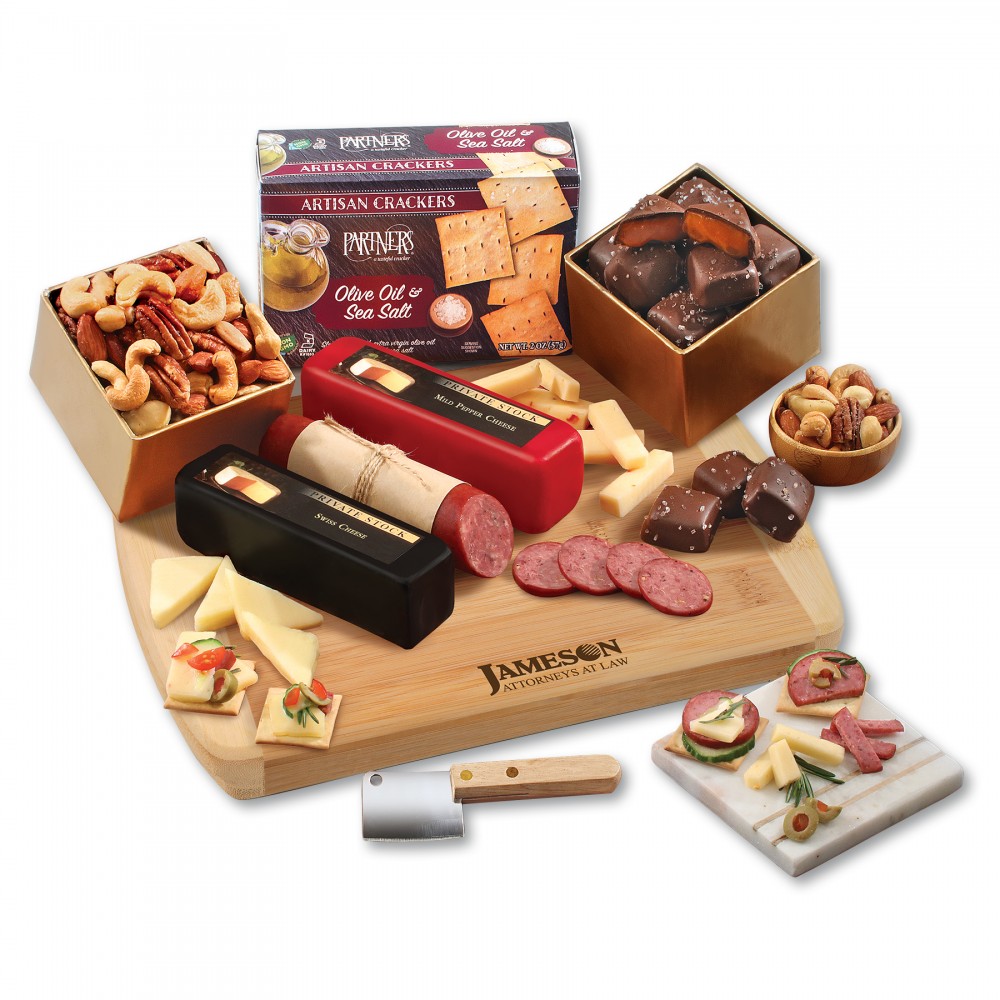 Shelf Stable A Great Impression Snack Board with Logo