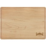 13 3/4" x 9 3/4" Maple Cutting Board with Drip Ring with Logo