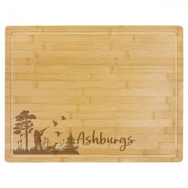 Personalized Bamboo Cutting Board with Drip Ring 19 3/4" x 15"