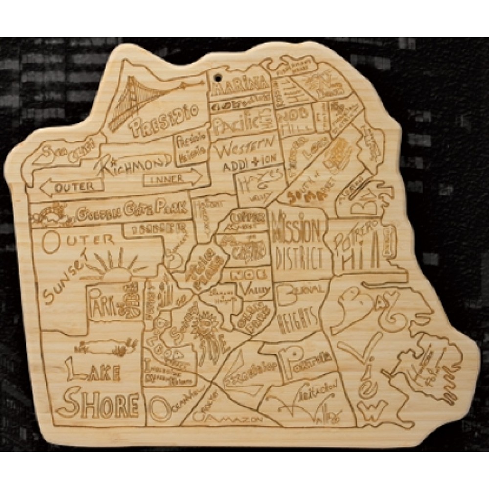 San Francisco City Life Cutting & Serving Board with Logo