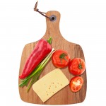Acacia Cheese Board & Knife Set with Logo