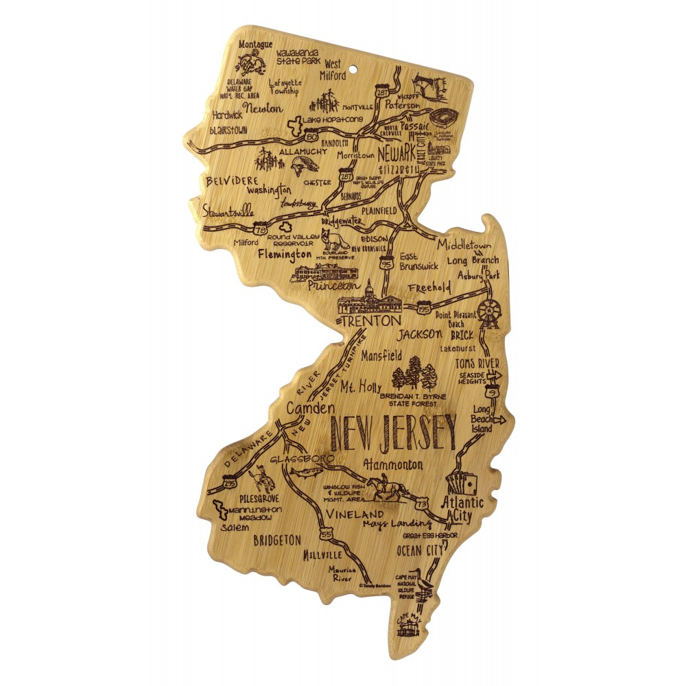 Customized Destination New Jersey Cutting & Serving Board