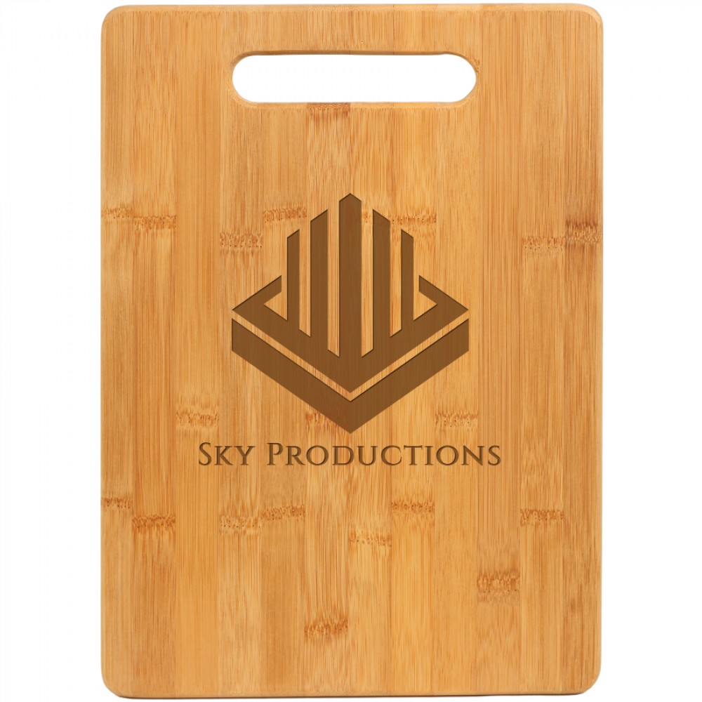 Promotional 13 3/4" x 9 3/4" Bamboo Rectangle Cutting Board