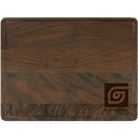 Custom 11 1/2" x 8 3/4" Walnut Cutting Board with Drip Ring