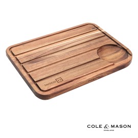 Cole & Mason Carving Board - Acacia with Logo