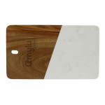 Acacia Wood and Mable Cutting Board with Logo