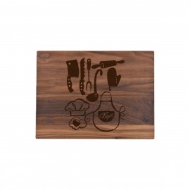 Promotional 9" x 12" Walnut Rectangular Cutting Board