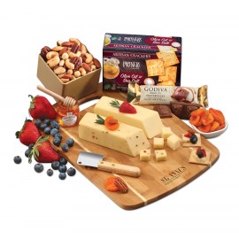 Shelf Stable Artful Elegance Cheese Board with Logo