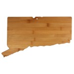 State Bamboo Cutting Board - Connecticut Logo Branded