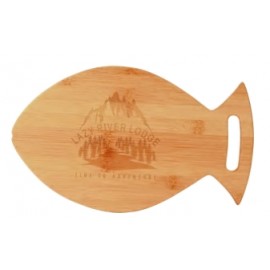 Fish Shaped Bamboo Cutting Board with Logo