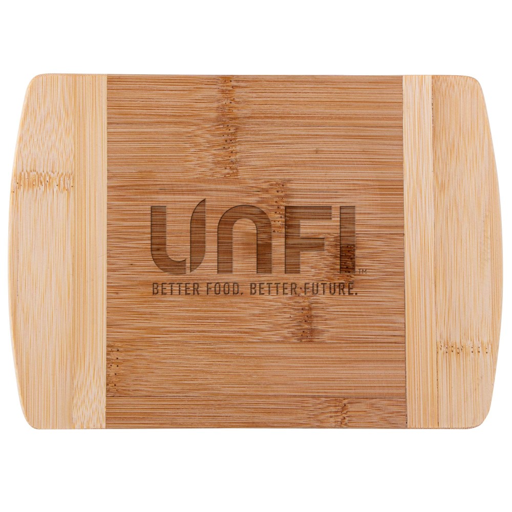 Promotional The Wellington 8-Inch Two-Tone Bamboo Cutting Board (Factory Direct - 10-12 Weeks Ocean)