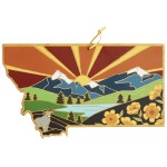 Montana State Shaped Cutting & Serving Board w/Artwork by Summer Stokes with Logo