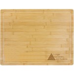 Customized 19 3/4" x 15" Bamboo Cutting Board with Drip Ring