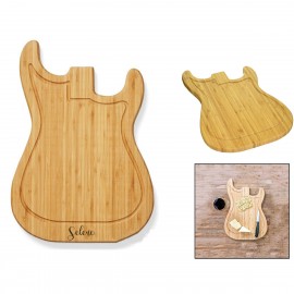 Bamboo Guitar Cutting Board Custom Imprinted  Bamboo Guitar Cutting Board Custom Imprinted
