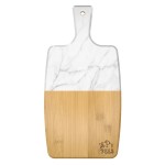 UV Print Faux Marble/Bamboo Paddle Cutting Board with Logo