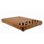 Totally Bamboo 3-Bowl Prep Board w/ 4 Legs Custom Imprinted