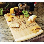 Promotional Bamboo Wood Two Tone Cutting Board - 18" x 12"