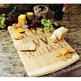 Promotional Bamboo Wood Two Tone Cutting Board - 18" x 12"