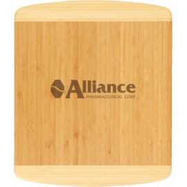 Personalized 13 1/2" x 11 1/2" Bamboo 2-Tone Cutting Board