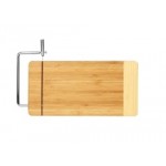 Bamboo Cutting Board w/Metal Cheese Cutter with Logo