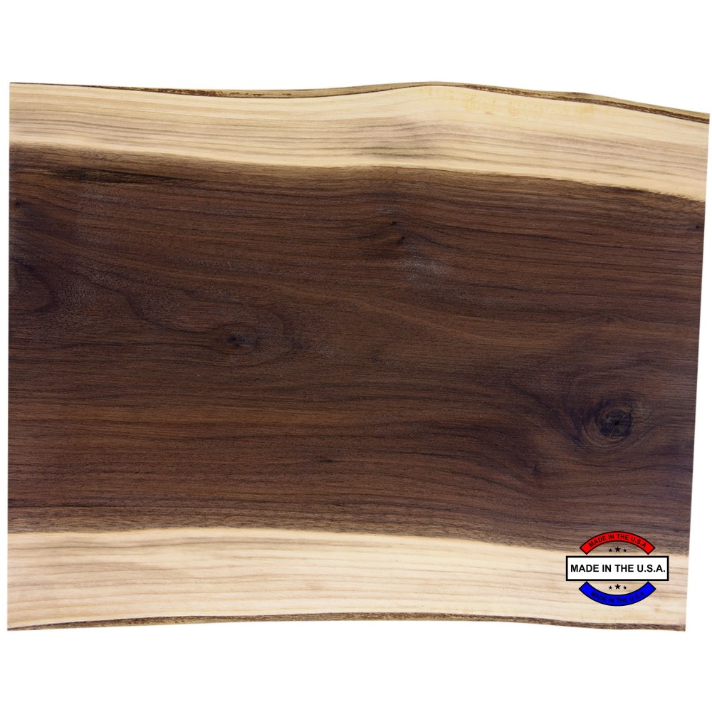 15" x 11 1/2" Black Walnut Cutting and Charcuterie Board MADE IN THE USA! with Logo