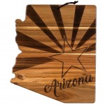 Rock & Branch Origins Series Arizona State Shaped Wood Serving & Cutting Board with Logo