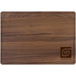 Personalized 13 3/4" x 9 3/4" Walnut Cutting Board with Drip Ring