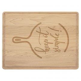 Maple Cutting Board with Drip Ring 11 1/2" x 8 3/4" with Logo