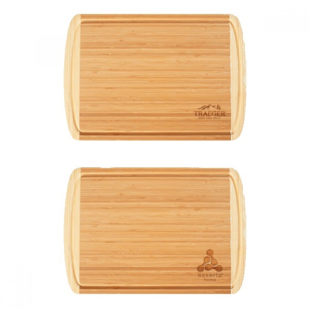 Logo Branded Kona Groove 18" X 12-1/2" Bamboo Cutting Board