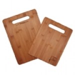 2-Piece Bamboo Cutting Board Set, 13" x 9-1/2" and 11" x 8-1/2" with Logo