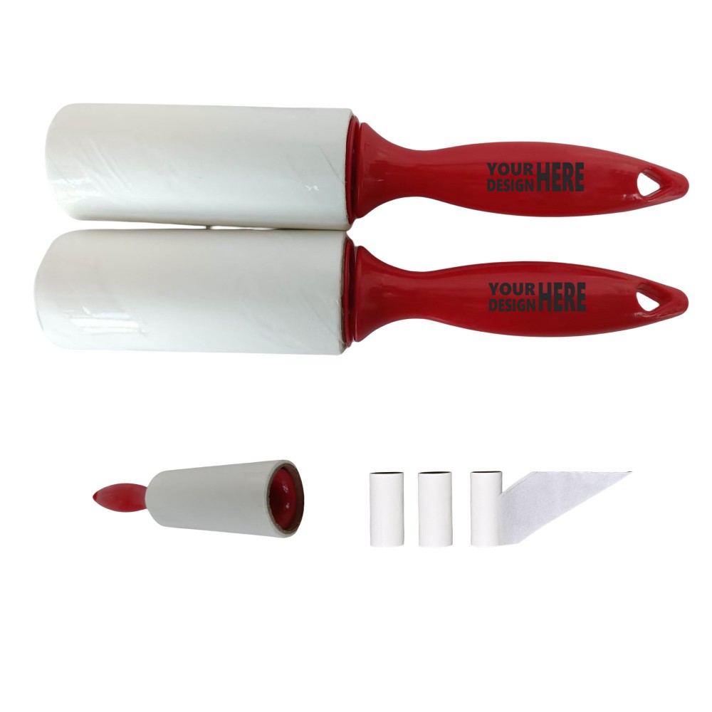 Logo Branded Large Lint Roller With Handle Logo Branded Large Lint Roller With Handle