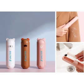 Custom Printed Cat Shaped Portable Folding Lint Roller Washable Sticky Roller for Clothes Pet Hair