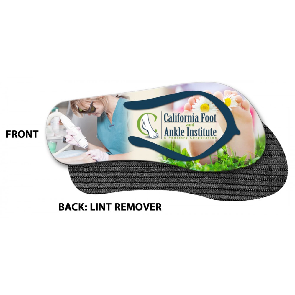 Personalized Flip Flop Shape w/ Lint Remover