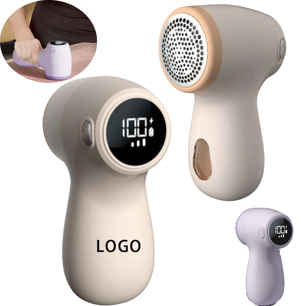 Rechargeable Electric Lint Remover With Digital Display with Logo Rechargeable Electric Lint Remover With Digital Display with Logo