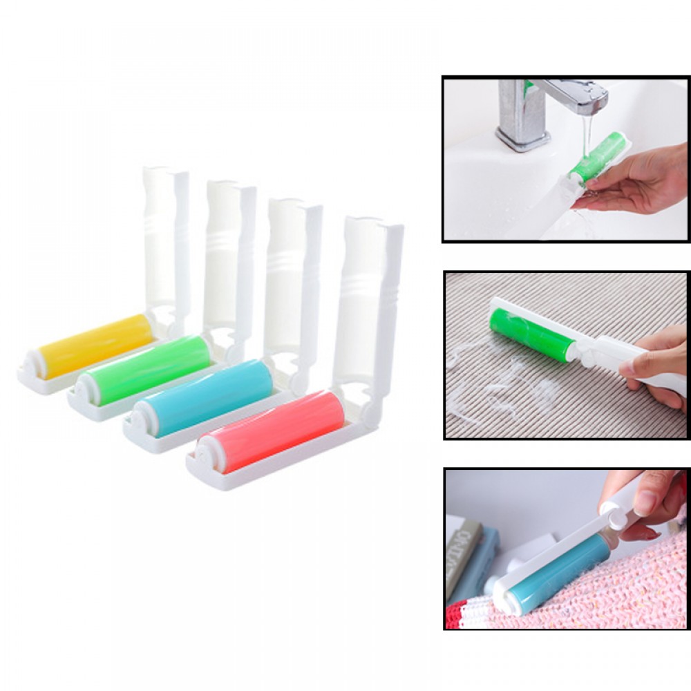 Custom Imprinted Mini Portable Folding Washable Removal Lint Roller Brush