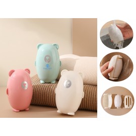 Mini Travel Size Bear Shaped Portable Lint Roller Washable Sticky Roller for Clothes Pet Hair with Logo