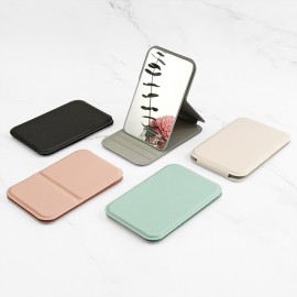 Promotional PU Leather Stand Up Desktop Folding Makeup Mirror  Promotional PU Leather Stand Up Desktop Folding Makeup Mirror