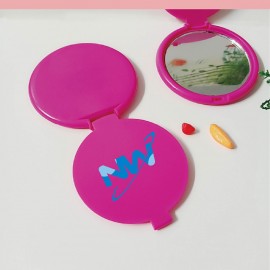 Round Folding Single-sided Mirror with Logo