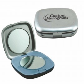 Illuminated Square Compact Mirror with Logo  Illuminated Square Compact Mirror with Logo
