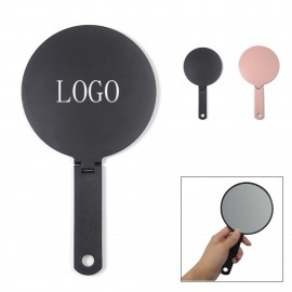 Customized Round Folding Handle Makeup Mirror