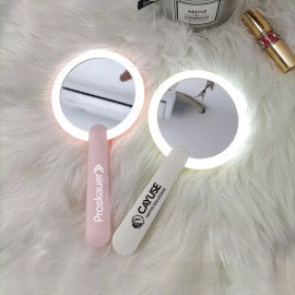 Custom Printed USB charging LED Mirror with Swivel Handle