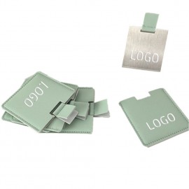 Sliding Make Up Mirror w/Leather Case Custom Imprinted