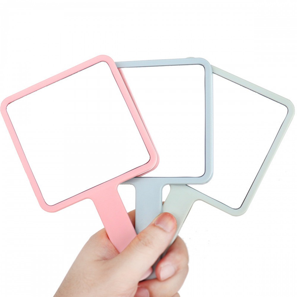Square Handheld Mirror with Logo