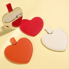 Personalized Heart Shape Stainless Steel Mini Makeup Mirror