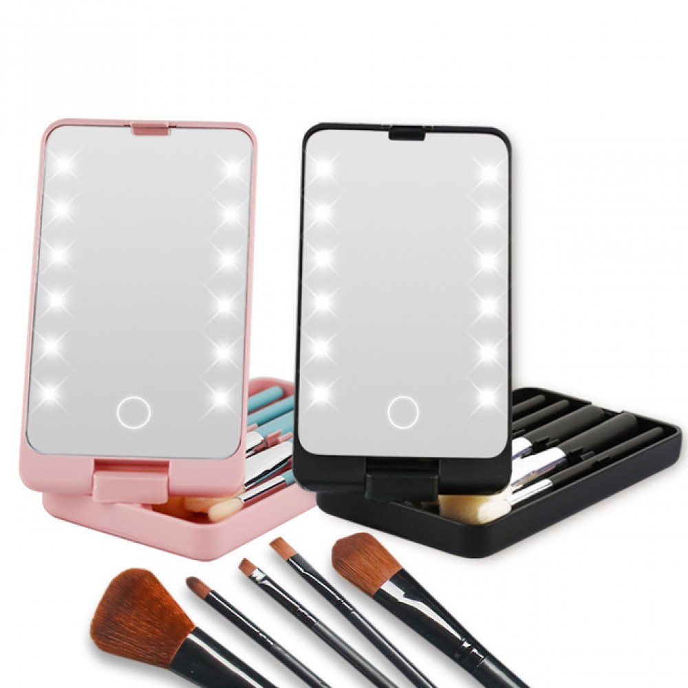 Led Makeup Brush Box Mirror with Logo