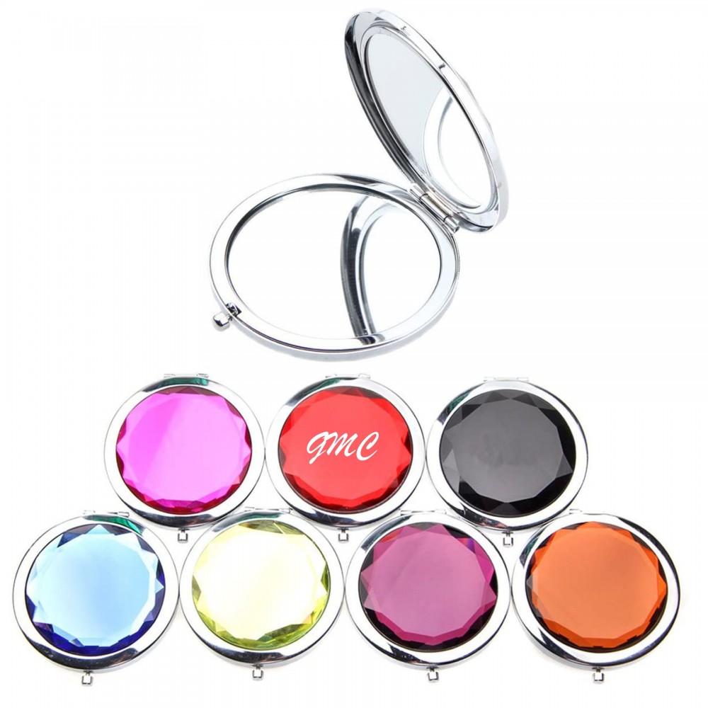 Customized Round Crystal Makeup Mirrors