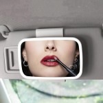 Car Sunvisor Vanity Mirror with Touch Screen LED Light with Logo