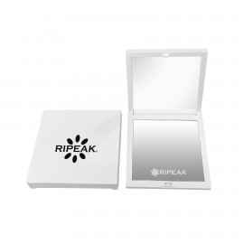 Logo Branded Square Shape Cosmetic Mirror w/Matted Finishing