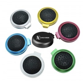 Round Travel Folding Hair Comb w/Mirror with Logo