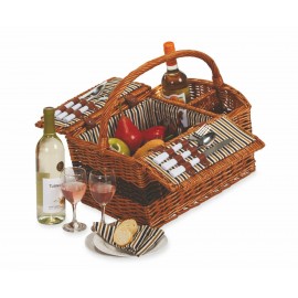 Custom Printed Largo 2 Person Handmade Picnic Basket